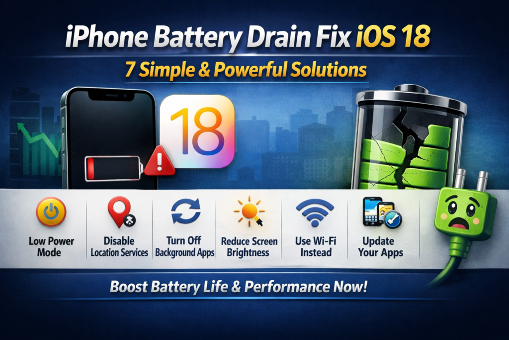 iPhone Battery Drain Fix iOS 18 Simple 7 Powerful Solutions
