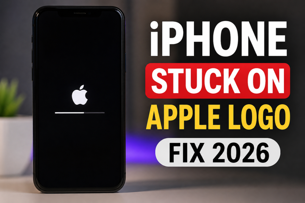 iPhone stuck on Apple logo fix 2026